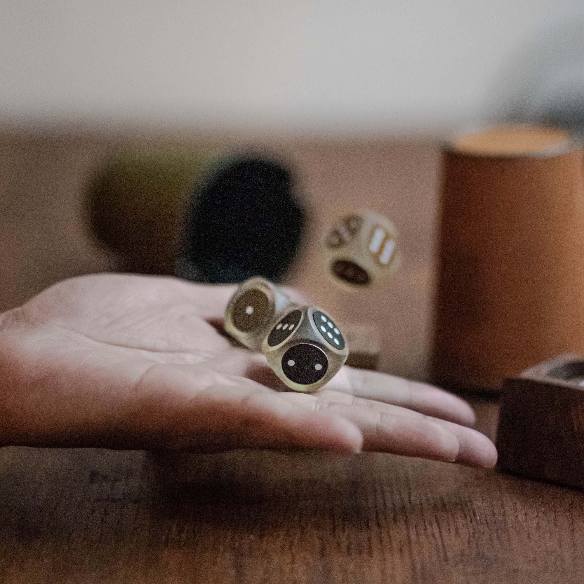 Leather Dice Shaker Cup Set