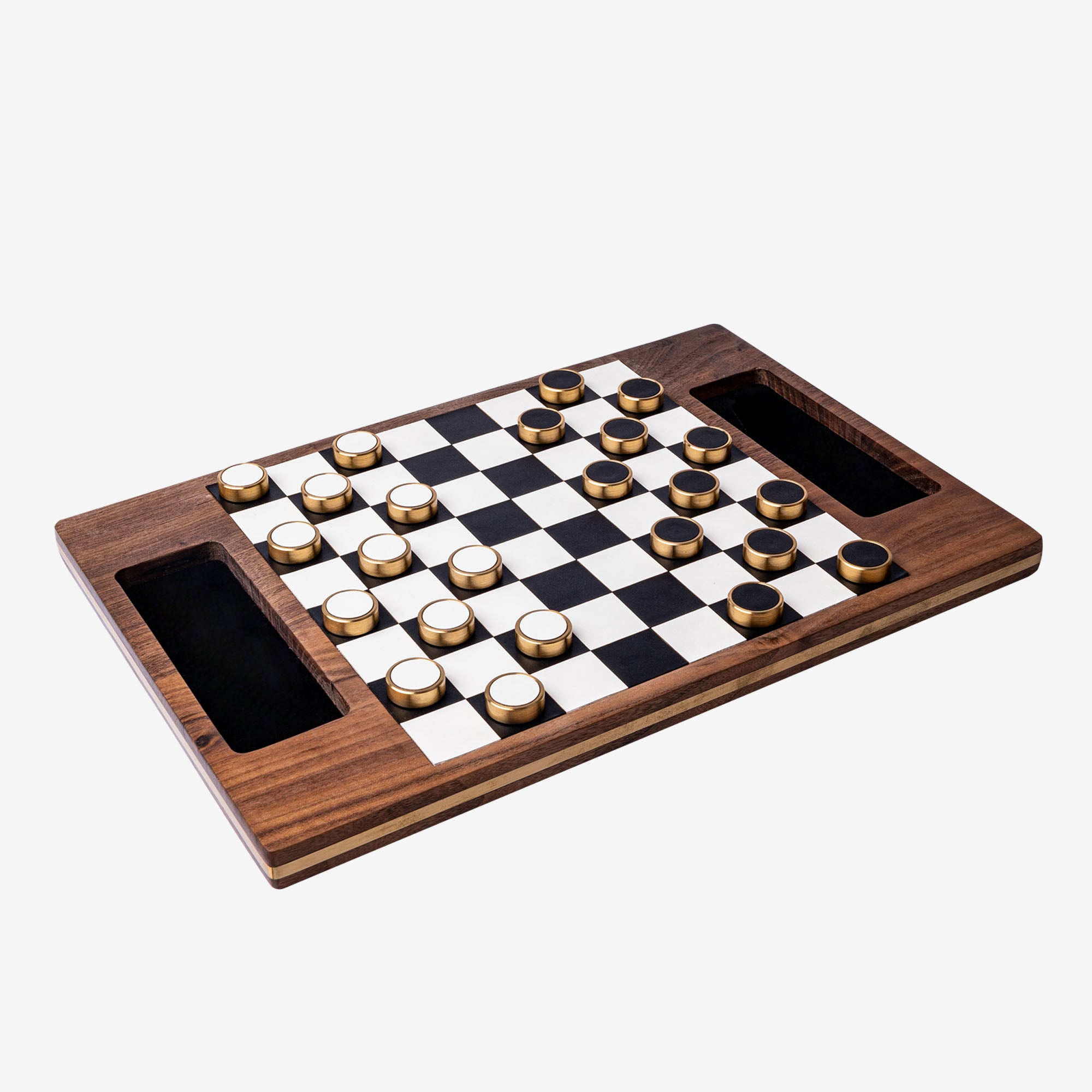 Deluxe Magnetic Wooden Checker