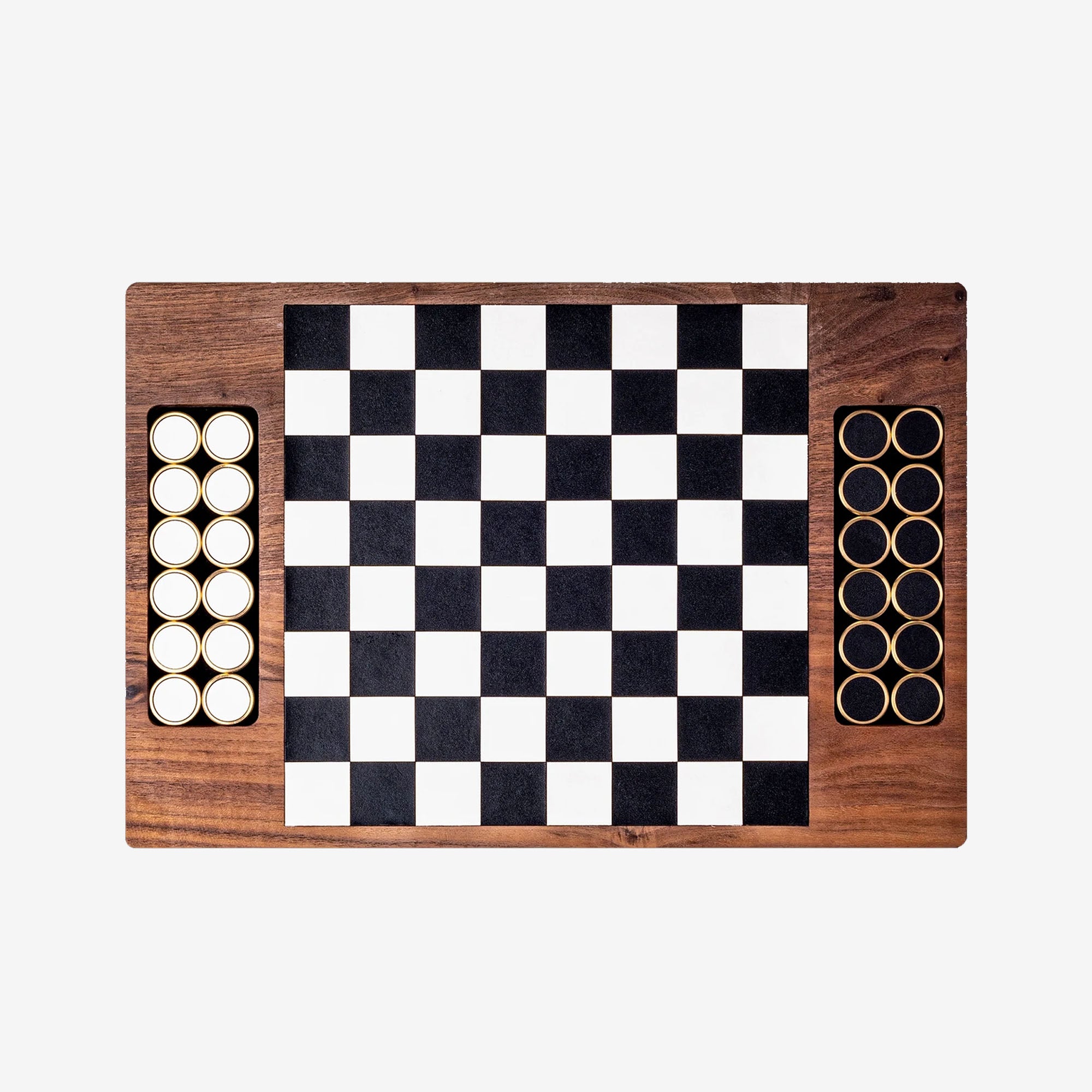 Deluxe Magnetic Wooden Checker